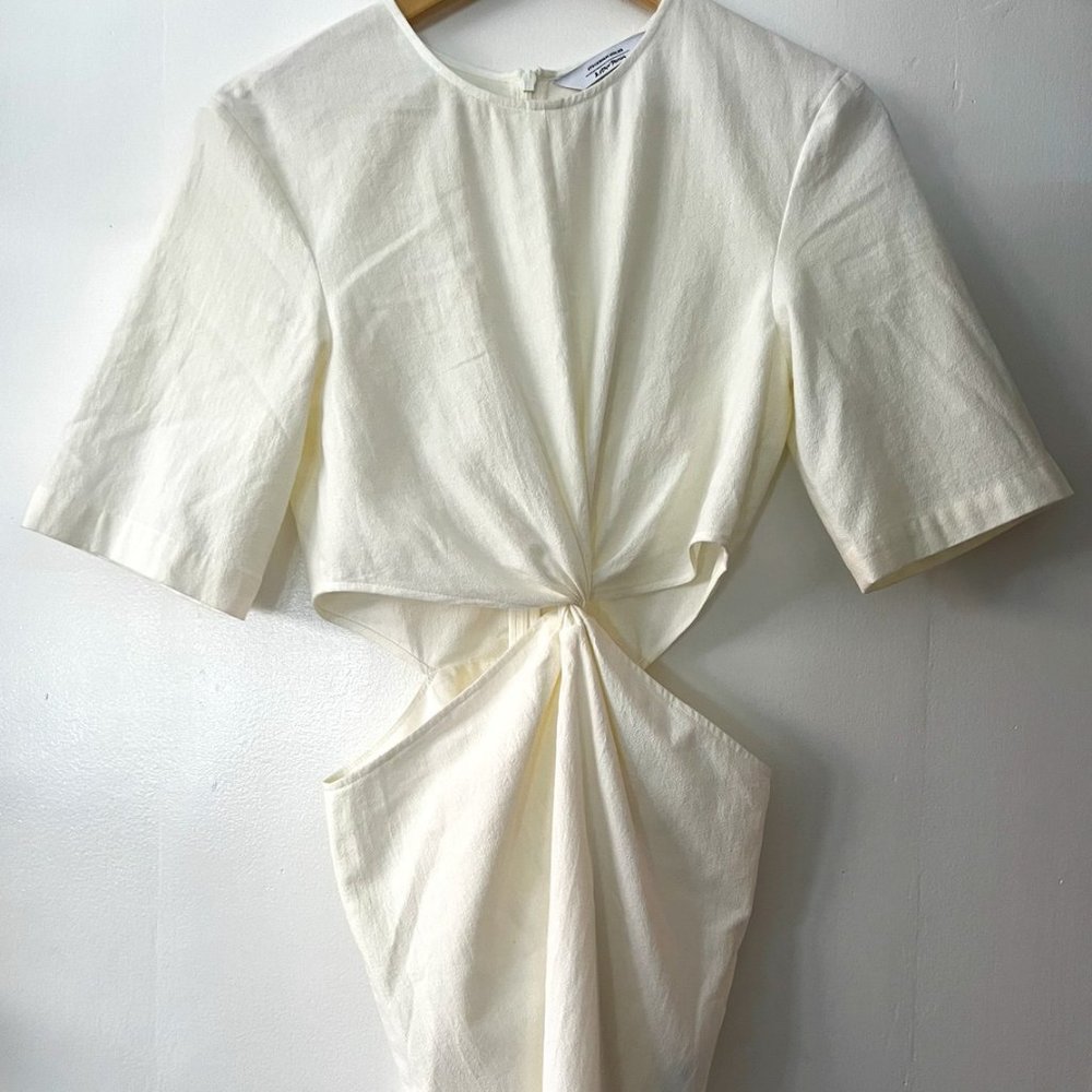 & Other Stories White Cut Out Mini Dress